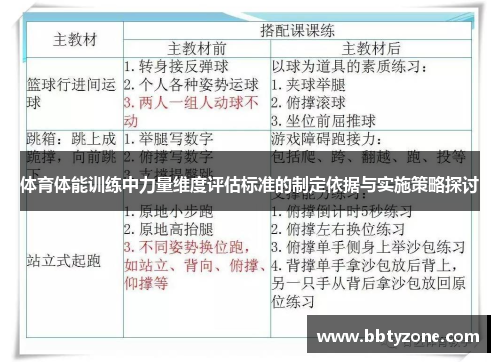 体育体能训练中力量维度评估标准的制定依据与实施策略探讨